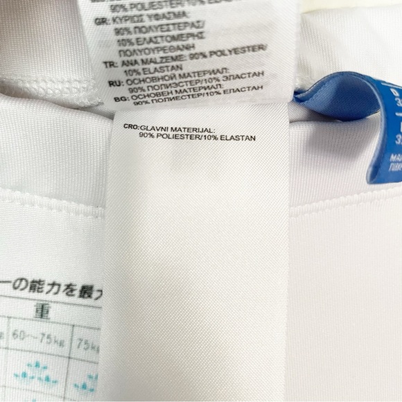 Rare⭐️ Adidas Originals AOP White Info Poster Print Logo Graphic Tight Leggings - Picture 17 of 17